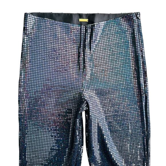 Dodo Bar Or Gabrielle Pants Mirror Sequin Size IT 42 EU 38 US XS Black Shimmer - Picture 5 of 10
